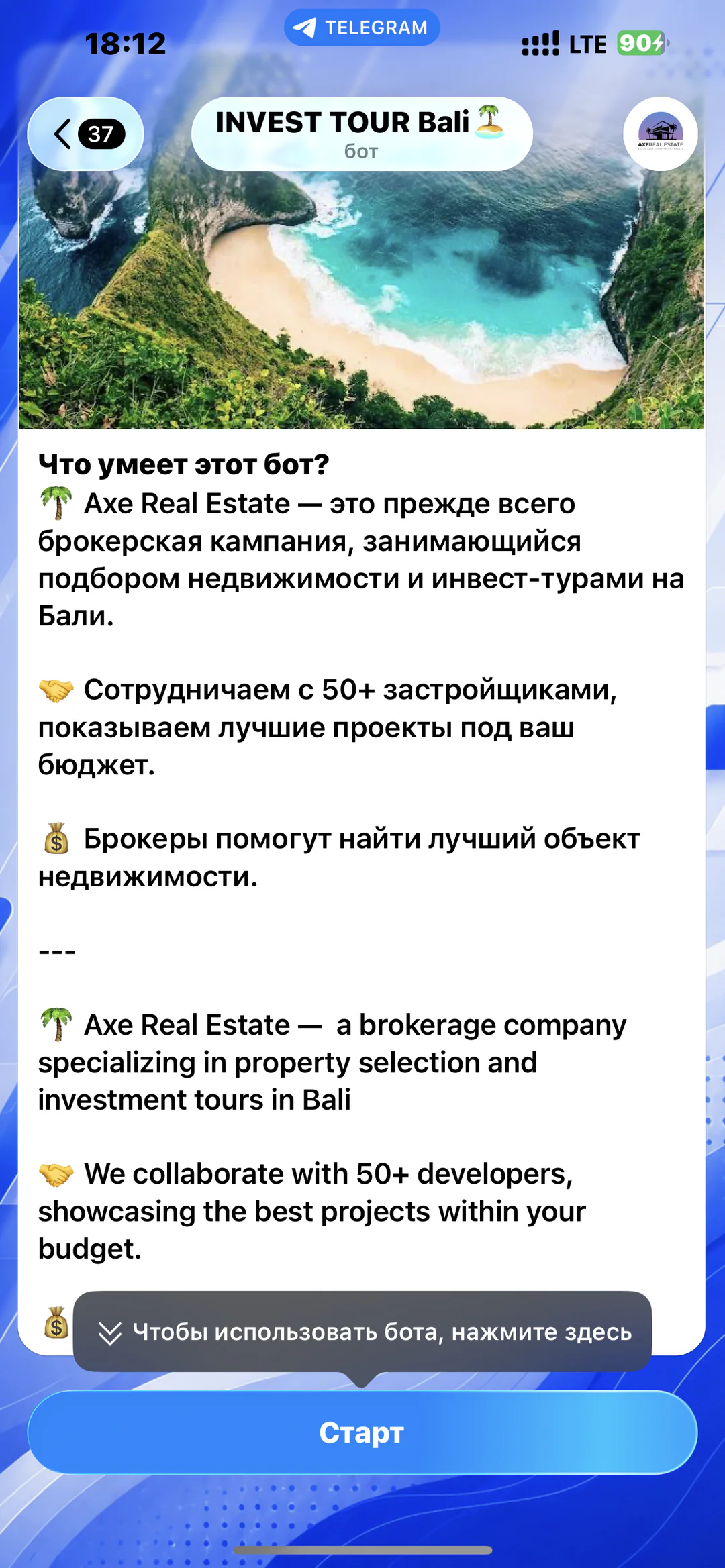 INVEST TOUR Bali — подбор недвижимости на Бали: двуязычная презентация услуг Axe Real Estate